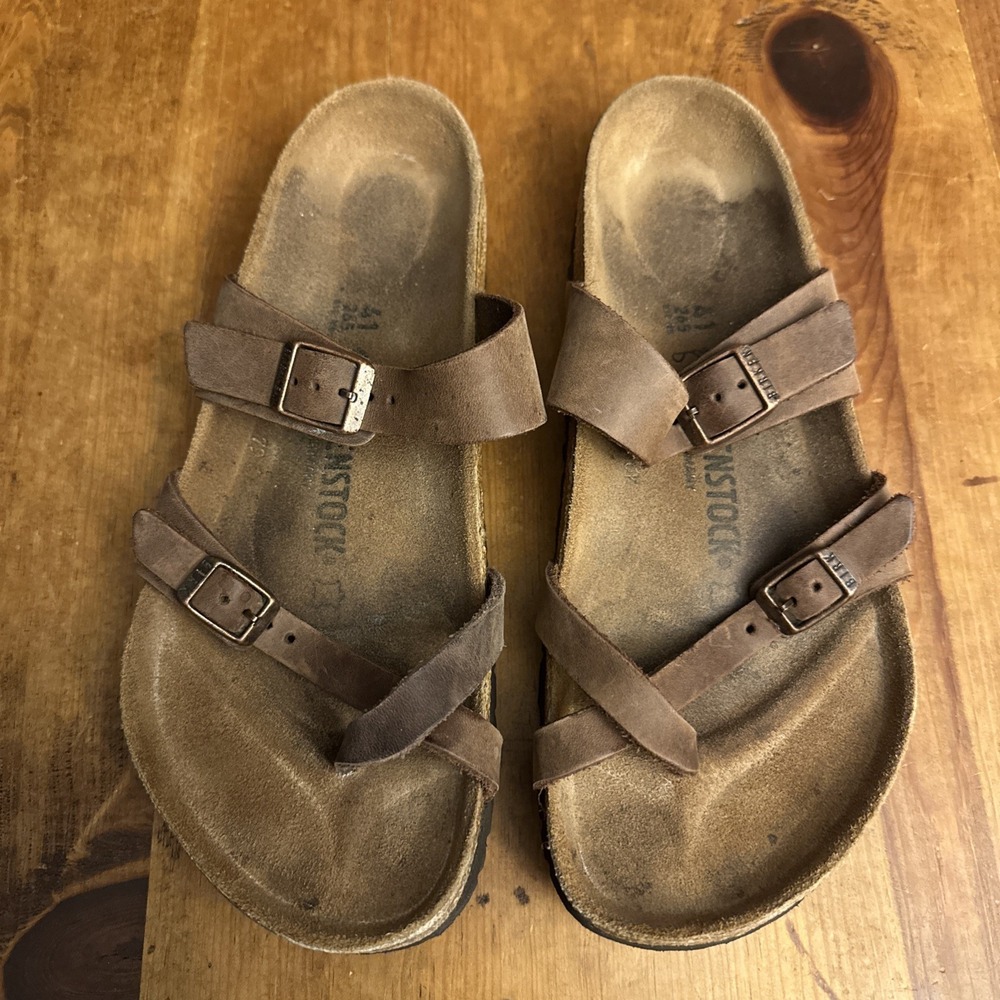 Birkenstock Mayari Mocha Birko-Flor Sandals Women's -Regular EU 41 (US 10-10.5)